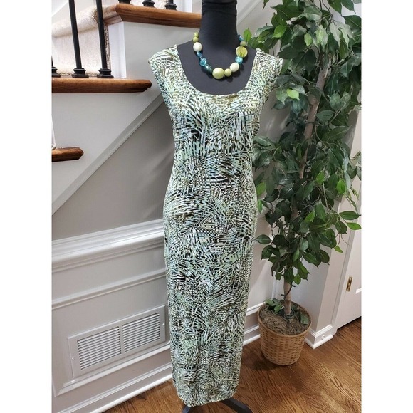 Studio 1940 Women Multicolor Rayon Sleeveless Scoop Neck Long Maxi Dress Size 32 - Picture 1 of 10